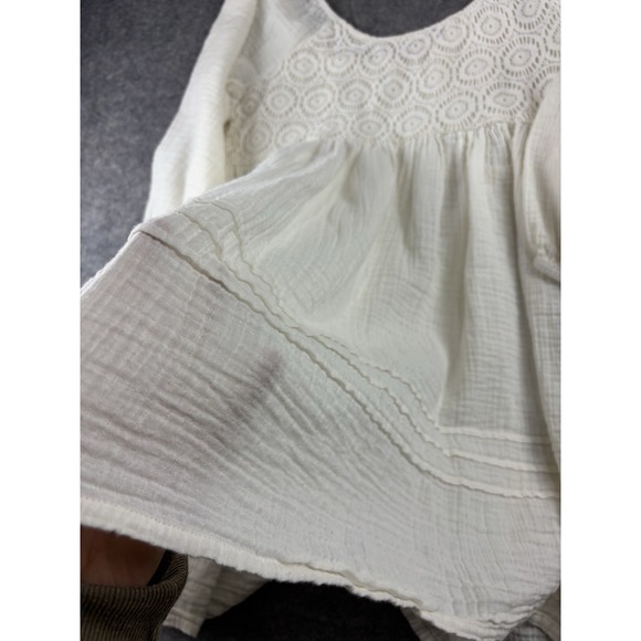 Sanctuary Women's L Swing Mini Dress Puff Sleeve Boho Cottagecore Coastal $139 - Picture 9 of 9